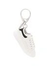 Alexander Mcqueen White Oversized Sneaker Keyring In White