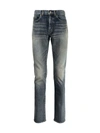 SAINT LAURENT WHISKERED SKINNY JEANS,16320623