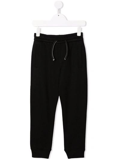 Emporio Armani Kids' Drawstring Jersey Track Pants In Black