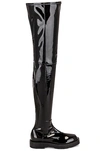 Givenchy Black Patent Leather Thigh-high Boots In Black