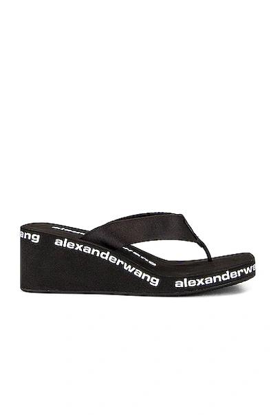 Alexander Wang Black Aw Wedge Flip Flop Sandals