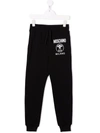 Moschino Logo Tracksuit Bottoms In Black