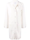 Barrie Womens Cream Loose-fit Cashmere And Cotton-blend Jacket S