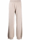 BARRIE SIDE-SLIT CASHMERE TROUSERS