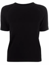 BARRIE SHORT-SLEEVE CASHMERE TOP