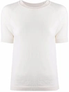 BARRIE SHORT-SLEEVE CASHMERE TOP