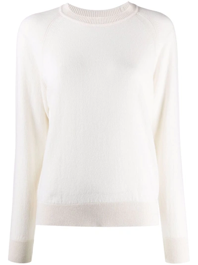 Barrie Rib-trimmed Cashmere Jumper In White