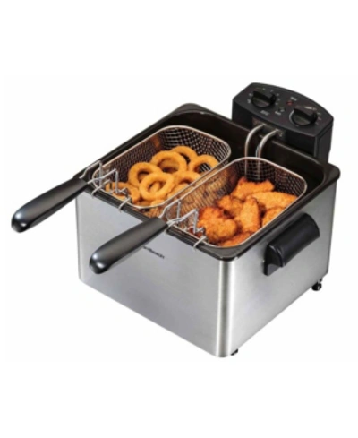 Hamilton Beach Professional Home 12 Cup 2 Basket Electric Deep Fat Fryer In Multi
