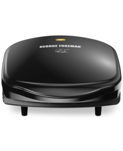 George Foreman 2-serving Classic Plate Electric Indoor Grill & Panini Press In Black