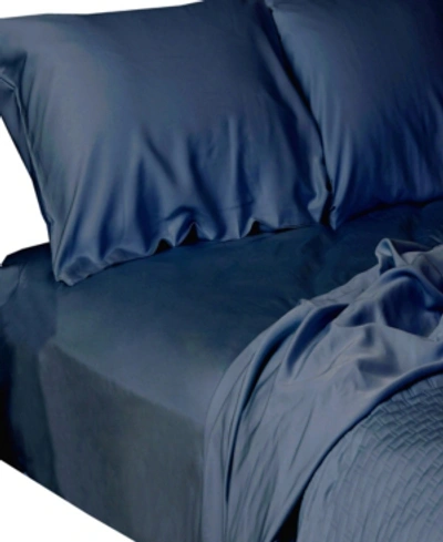 Bedvoyage Luxury Rayon From Bamboo 4 Piece Twin Xl Sheet Set Bedding In Indigo