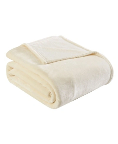 Eddie Bauer Ultra Soft Plush Solid Blanket, Full/queen Bedding In Ivory