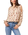 1.STATE RUFFLED COLD-SHOULDER TOP