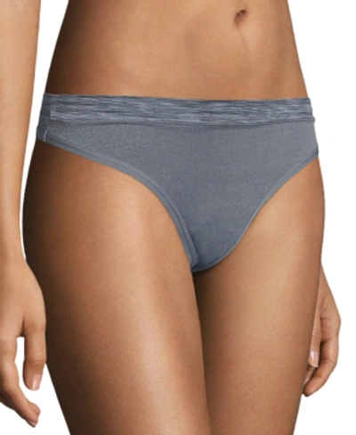 Maidenform Women's Sport Thong Underwear Dmmsmt In Charcoal Heather