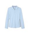 French Toast Big Girls Long Sleeve Stretch Pique Polo Shirt In Blue