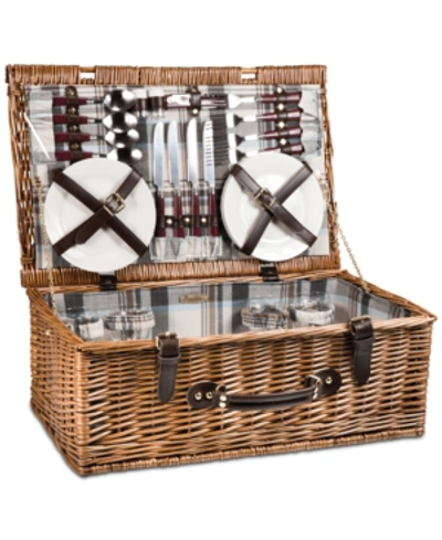 Picnic Time Newbury 24-piece Picnic Basket Set In Brown