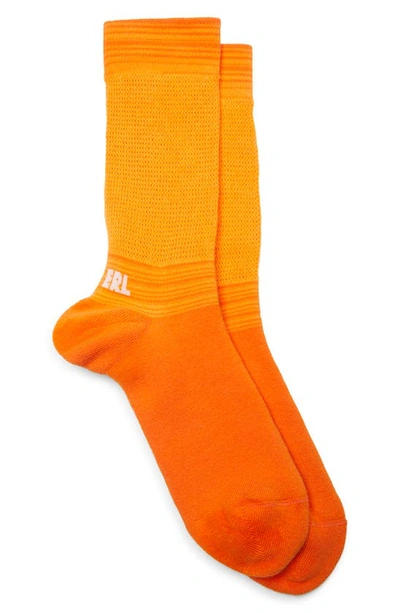 Erl Logo Mesh Panel Socks In Orange
