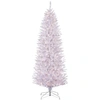 PULEO INTERNATIONAL 6.5 FT PRE-LIT WHITE PENCIL FRANKLIN FIR PENCIL ARTIFICIAL CHRISTMAS TREE WITH 250 UL-