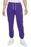 Nike Dri-fit Standard Issue Men's Basketball Pants In Court Purple/pale Ivory