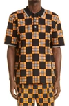 BURBERRY BLAKEFORD CHEQUER JACQUARD WOOL BLEND POLO,8041024