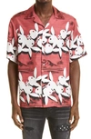 AMIRI PLAYBOY BUNNY LOGO SILK CAMP SHIRT,MSS016