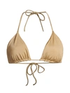 Peixoto Fifi Sparkling Triangle Bikini Top In Golden Hour