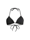 Peixoto Fifi Sparkling Triangle Bikini Top In Black Shimmer