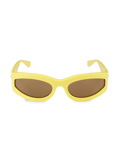 Bottega Veneta Unapologetic 62mm Round Sunglasses In Yellow