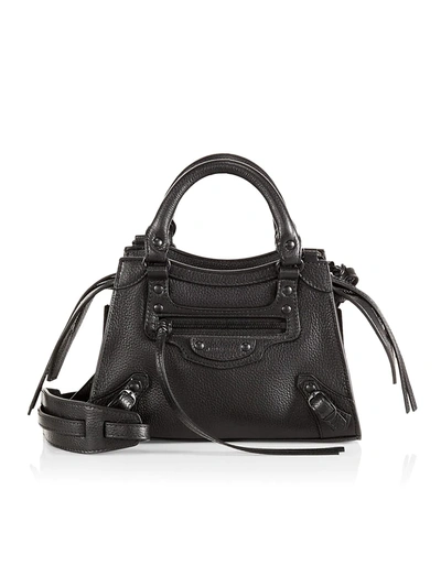 Balenciaga Mini Neo Classic Leather City Bag In Noir