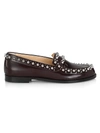 CHRISTIAN LOUBOUTIN MATTIA SPIKES LEATHER LOAFERS,400013905968