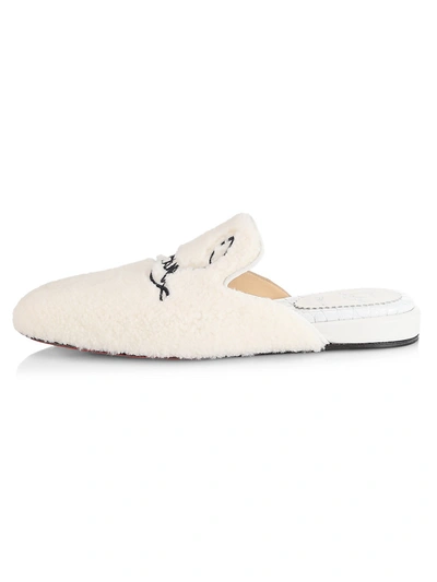 Christian Louboutin Coolito Faux Fur Slipper In White