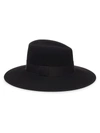 Eugenia Kim Blaine Wool Fedora Hat W/ Velvet Band In Black