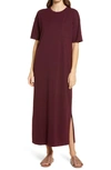 Nordstrom T-shirt Maxi Dress In Burgundy Stem