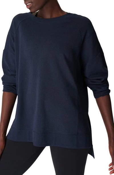 Sweaty Betty After Class Sweatshirt In Navy Blue