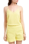 1.state Chiffon Inset Tank In Citrus Yellow