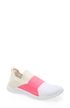 Apl Athletic Propulsion Labs Techloom Bliss Knit Running Shoe In Pristine / Fusion Pink / White