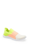 Apl Athletic Propulsion Labs Techloom Bliss Knit Running Shoe In Energy / Neon Peach / Pristine