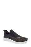 Apl Athletic Propulsion Labs Techloom Tracer Knit Training Shoe In Black / Gold / Silver