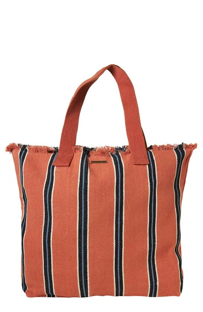 O'neill Beachfront Stripe Cotton Tote In Aragon