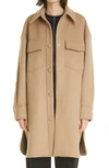 Stella Mccartney Kerry Oversize Wool Utility Coat In Camel