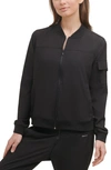 Dkny Sport Women's Zip-front Cargo Jacket In Black