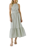 English Factory Open Back Sundress In Green