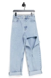 TOPSHOP RIPPED HIGH WAIST OVERSIZE MOM JEANS,02N03UBLC