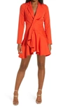 CHI CHI LONDON WRAP FRONT LONG SLEEVE COCKTAIL DRESS,53111CO