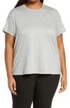 Vince Essential Crewneck Tee In H Grey