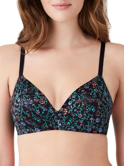 B.tempt'd By Wacoal Future Foundations Wire-free Plunge T-shirt Bra In Botanical Garden