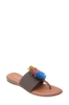 Andre Assous Novalee Sandal In Taupe Multi Fabric