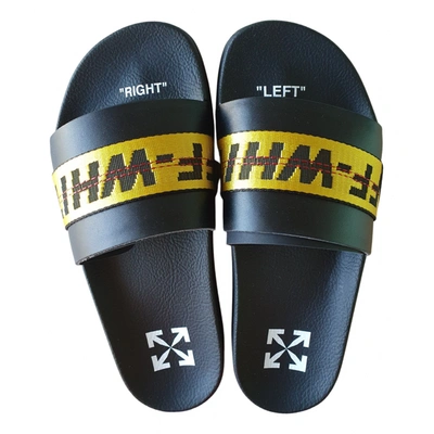 Pre-owned Off-white Sandals In Black