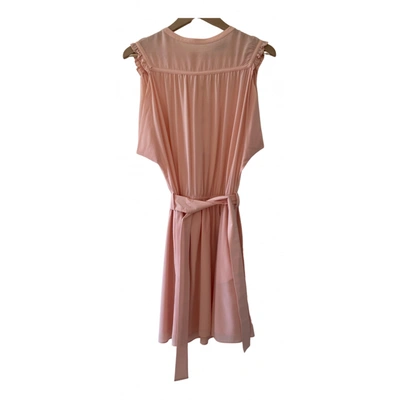 Pre-owned Balenciaga Silk Mini Dress In Pink
