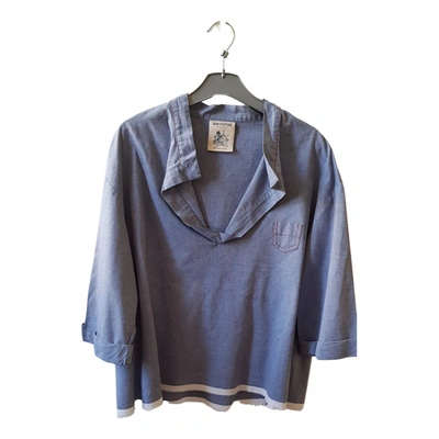 Pre-owned Semicouture Blouse In Navy
