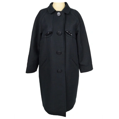 Pre-owned Longchamp Coat In Black